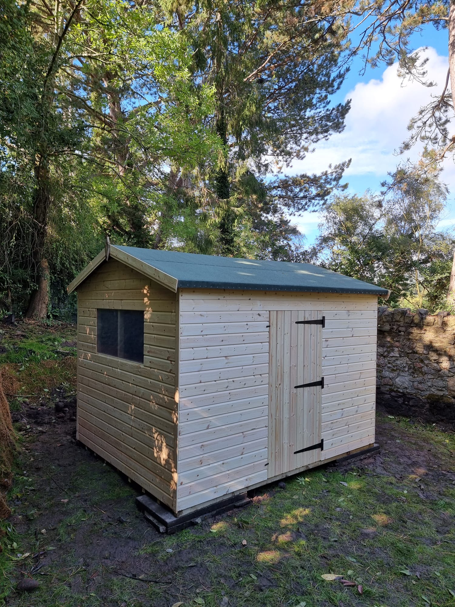 10' x 8' Wooden Shed - 12mm Shiplap - 50mm Frame