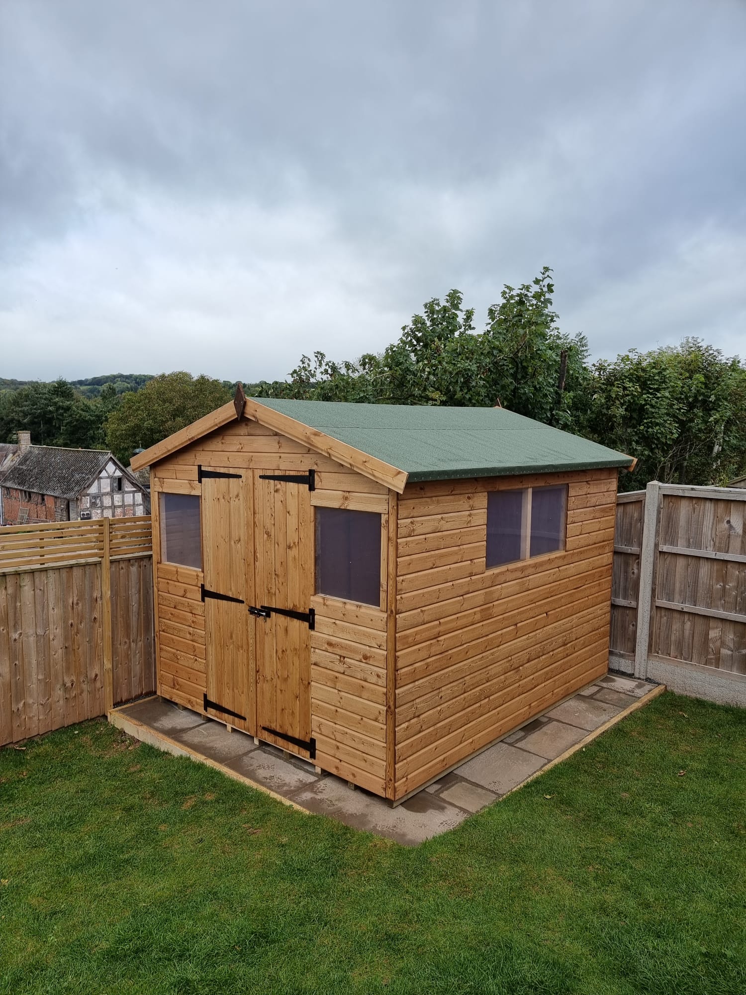 10' x 8' Wooden Shed - 12mm Shiplap - 50mm Frame