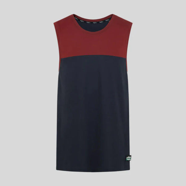 Backslider Singlet Top Navy Mult