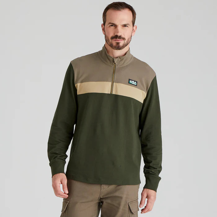 Backslider Rugby Top Olive & Navy