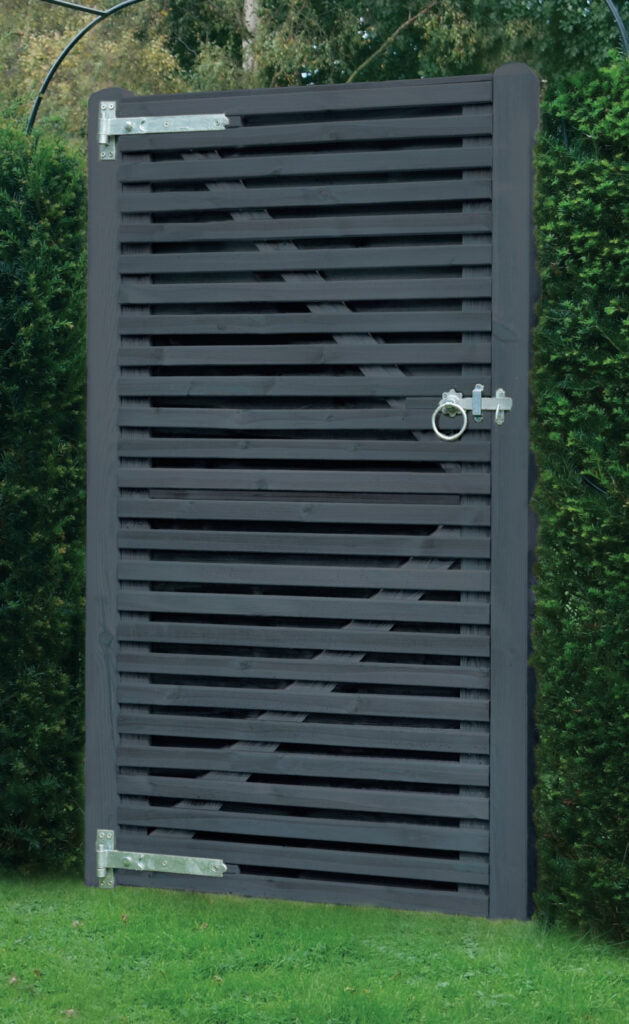 Grey Slatted Gate 900x1800mm