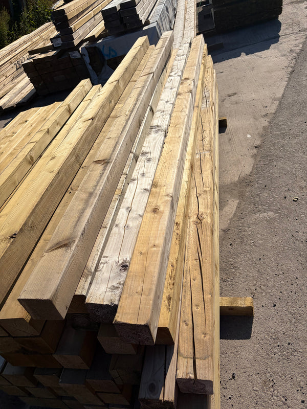 100 x 100mm 2.4m Timber Fence Post - Planed All Round with Eased Edges