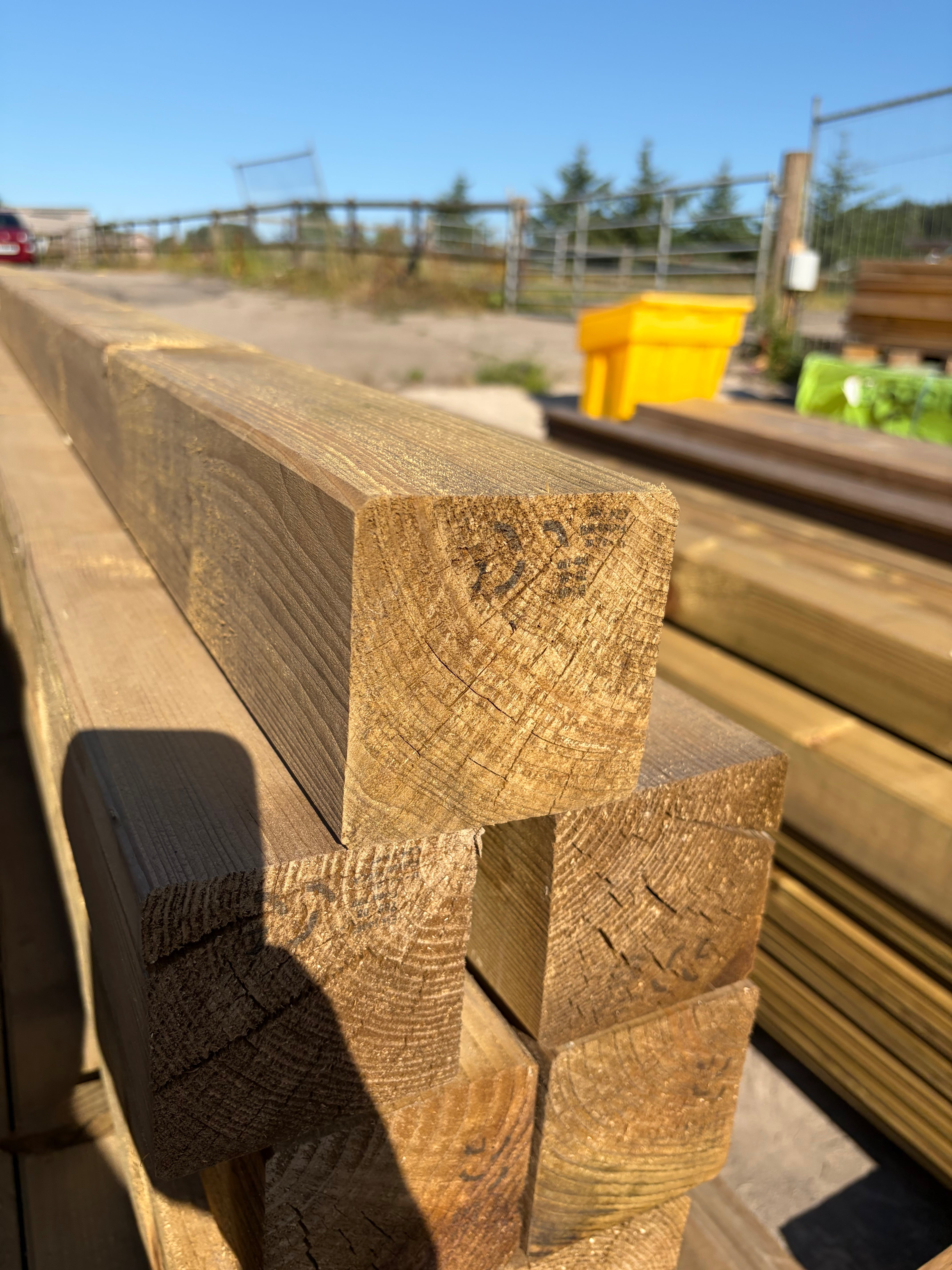 100 x 100mm 2.4m Timber Fence Post - Planed All Round with Eased Edges
