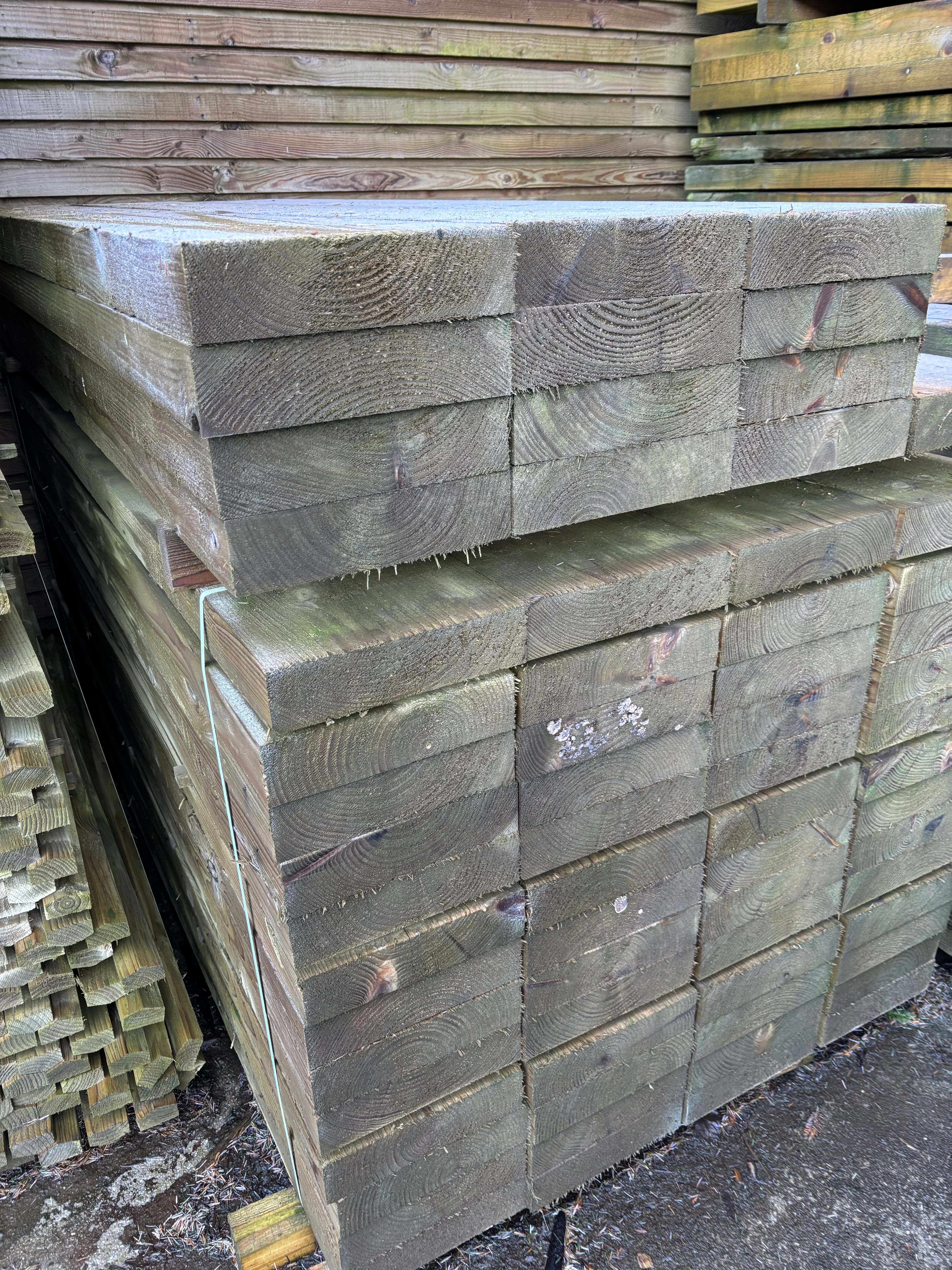 Sawn Treated Timber Sleeper 300 x 75mm (12 x 3") 2.4m