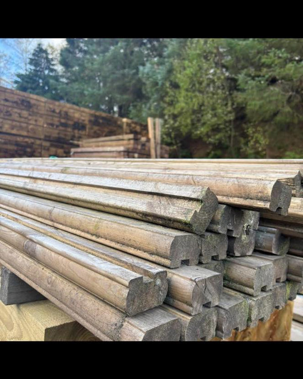 Decking Handrail Weathered Clearance 19mm Rebate