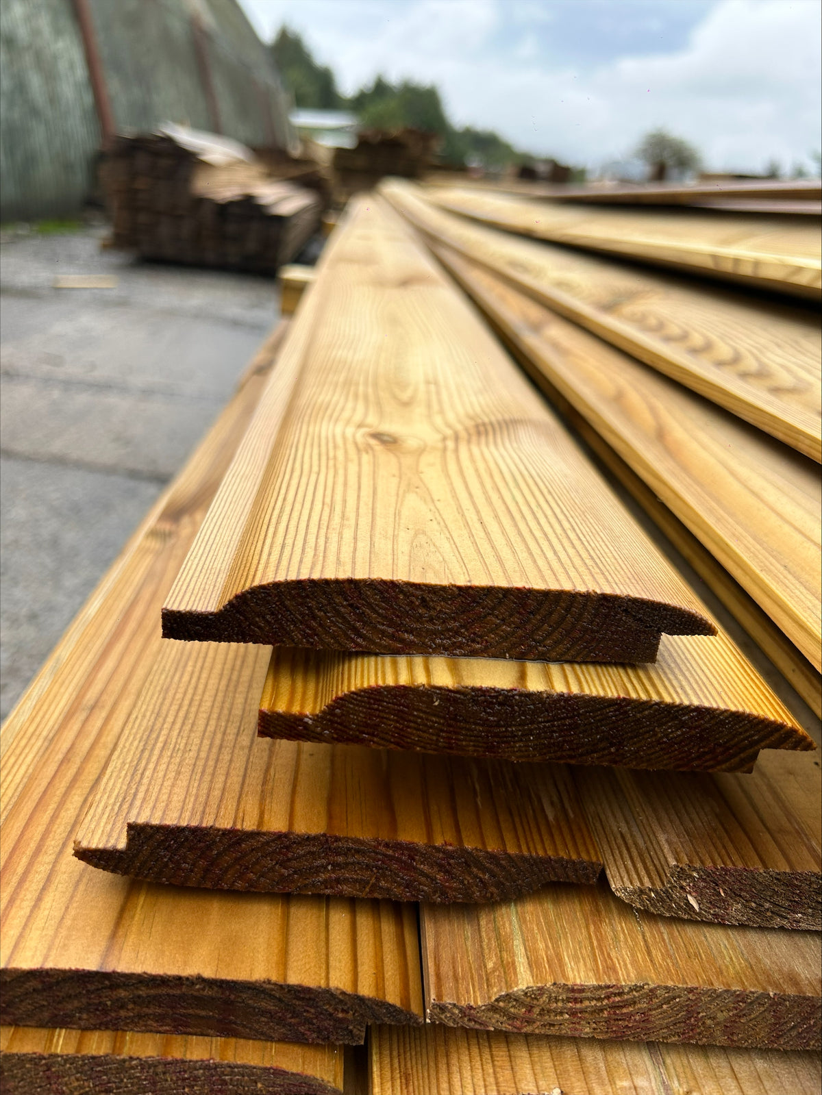 Timber Cladding Random Log 22x125x4800 (19mm finish) Log Lap Cladding Rebated
