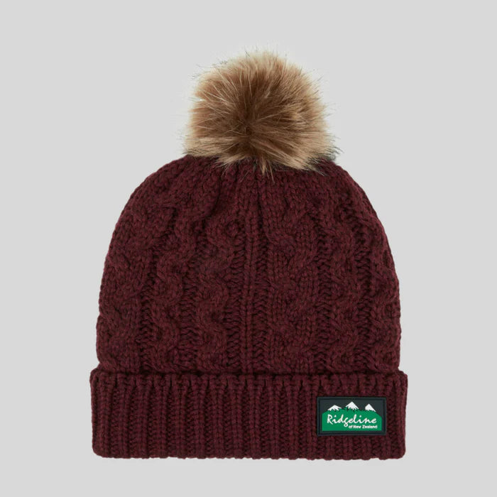 Nordic Fleck Bobble Hat Winter Berry