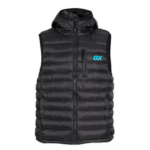 OX Ribbed Padded Gilet (Black)