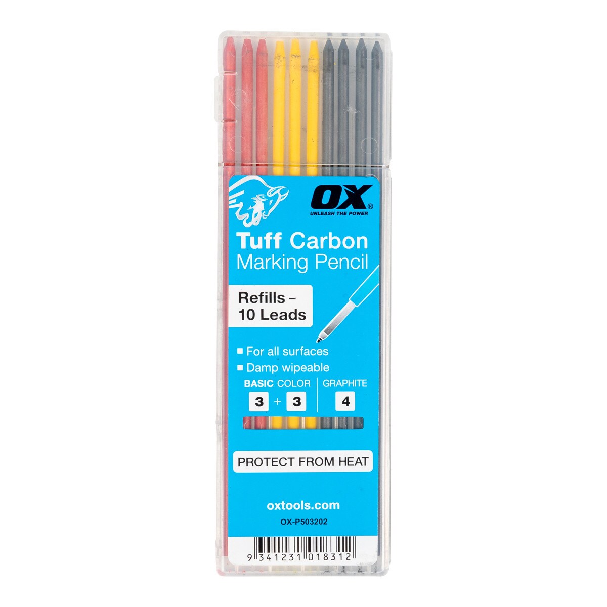 OX Tuff Carbon Refills Basic Colour & Graphite Lead - 10 Pack