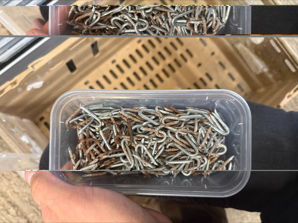 25mm Galv Staples 0.5kg Pack RUSTY CHEAP!