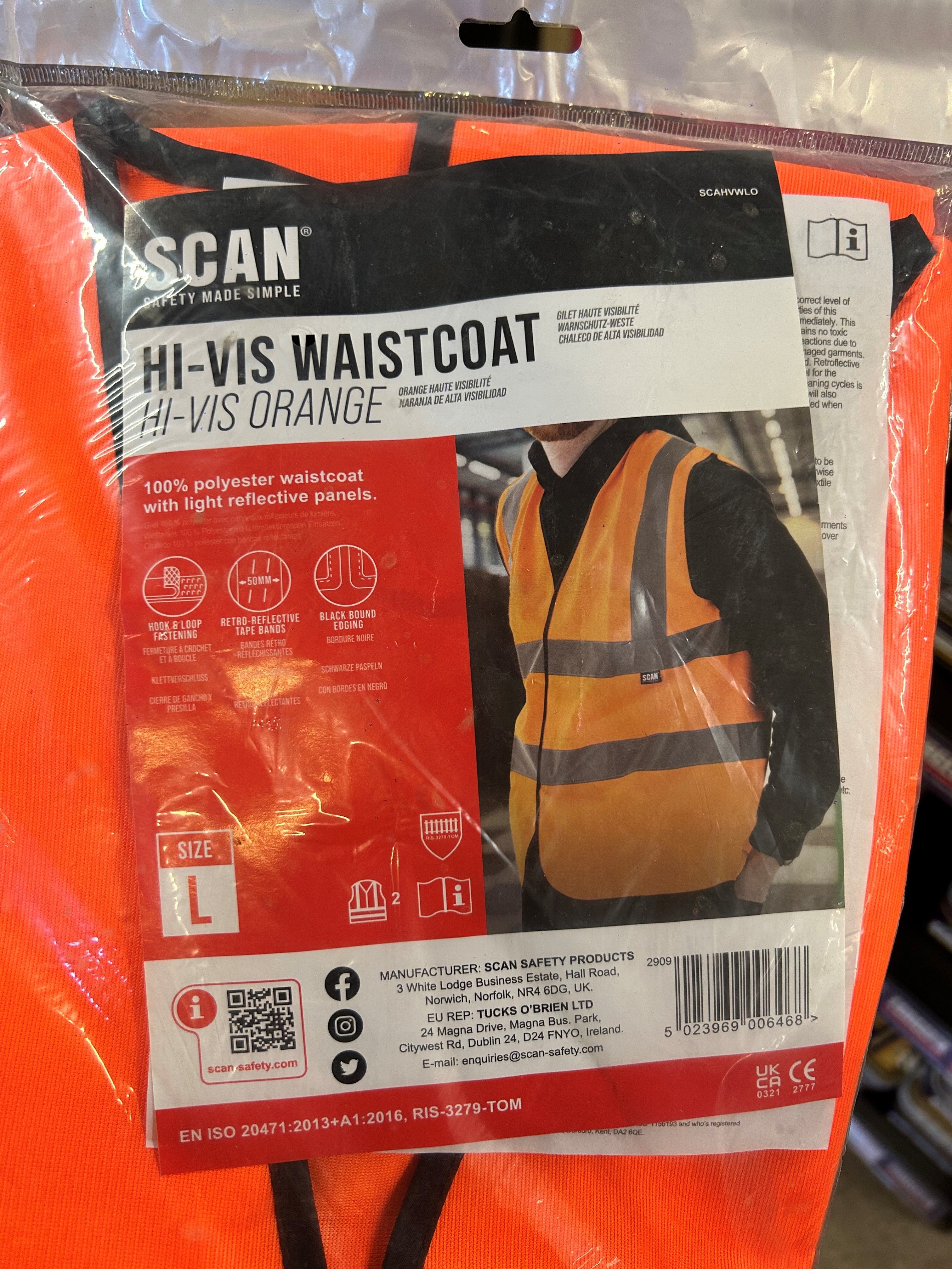 Scan Large Oragne HI Viz Vest Large