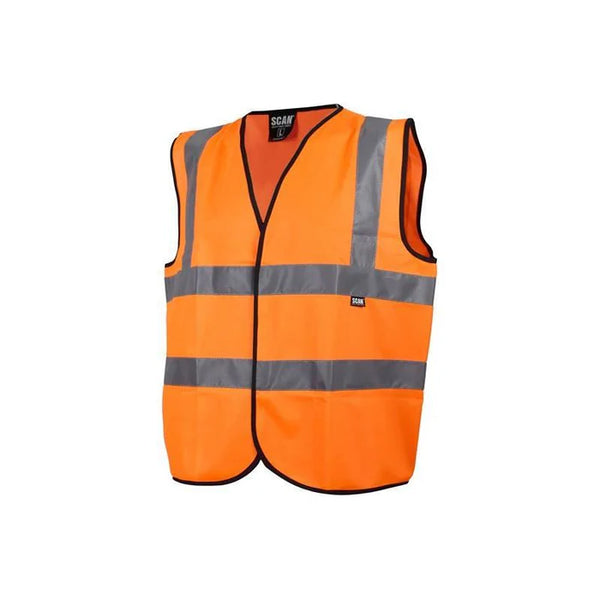 Scan Large Orange HI Viz Waistcoat Vest Large