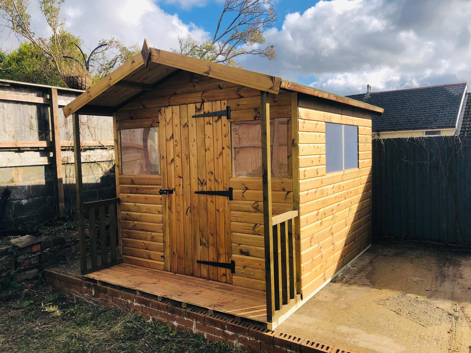 8' x 6' Wooden Summer House - 12mm Shiplap - 38mm Frame