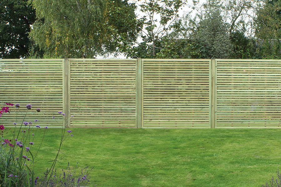 Fence Panel - Slatted Contemporary Privacy