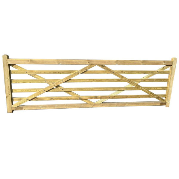 Field / Farm 6 Rail Timber Gate with Heavy Bottom- 915mm - 4575mm