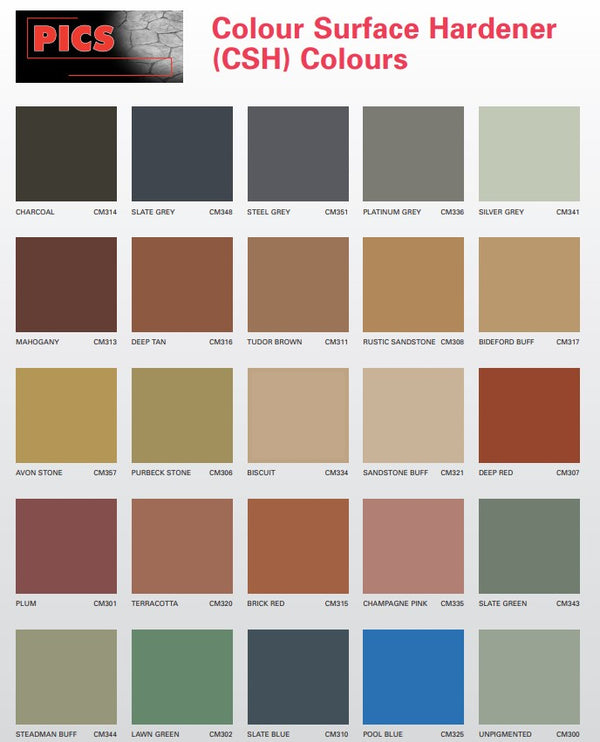 PICS Hardener 25kg - Imprinted Concrete Colour